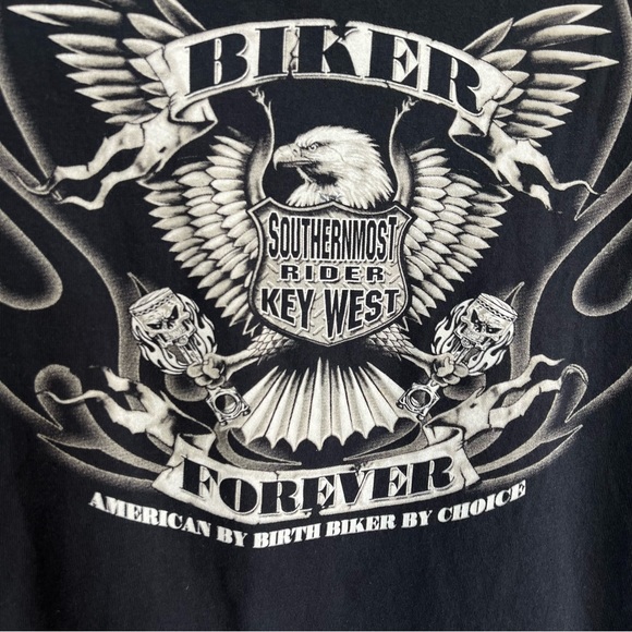 Biker Eagle Key West Graphic T Shirt - Picture 3 of 4